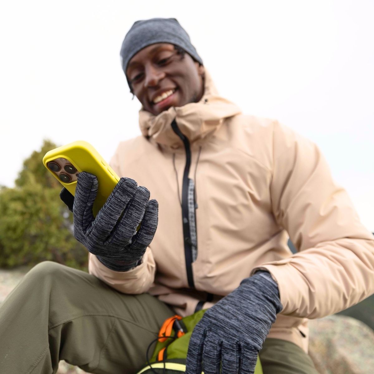 Comfort Stria Touchscreen Gloves / Color-Onyx
