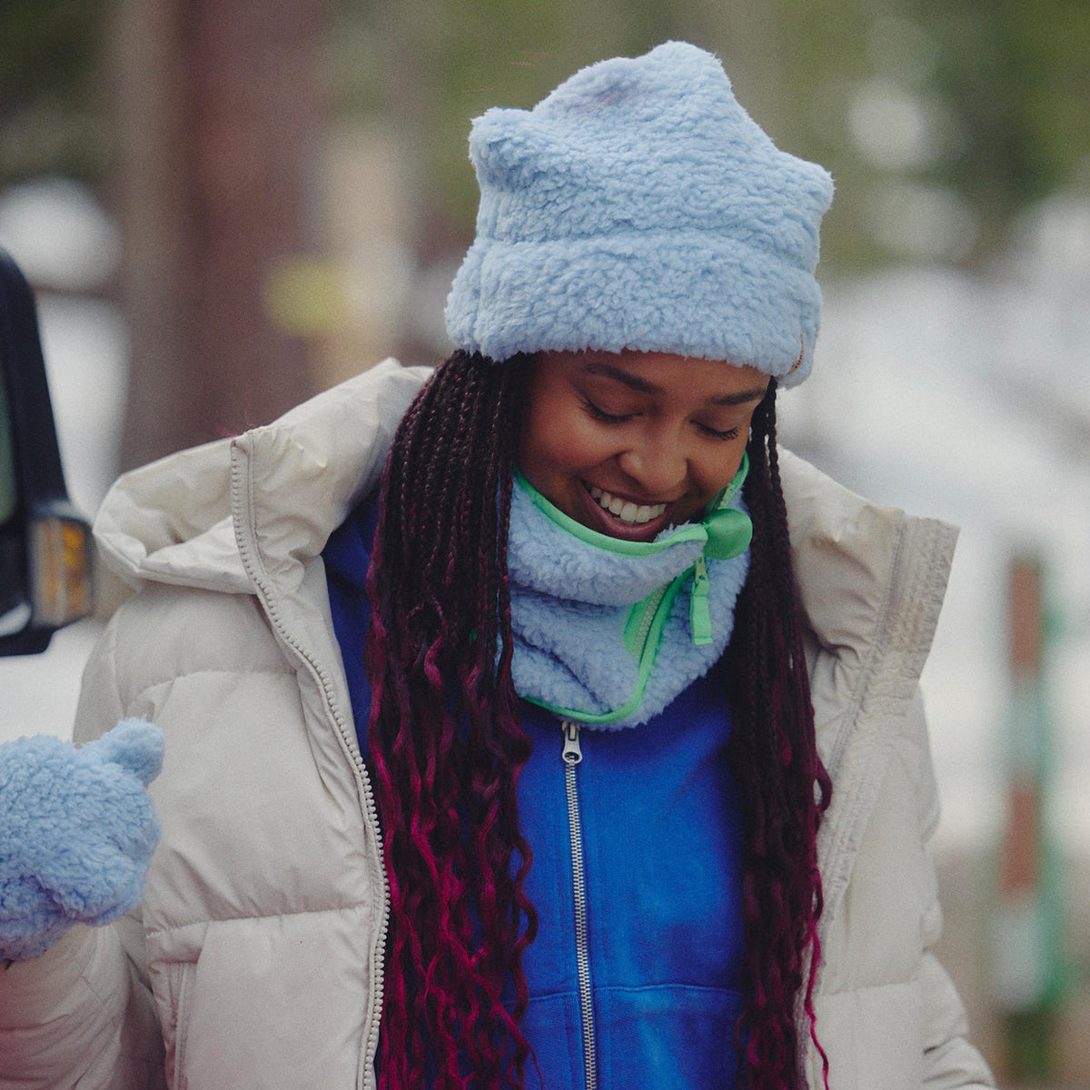 Comfort Lush 1/2 Zip Neck Warmer / Color-Sky