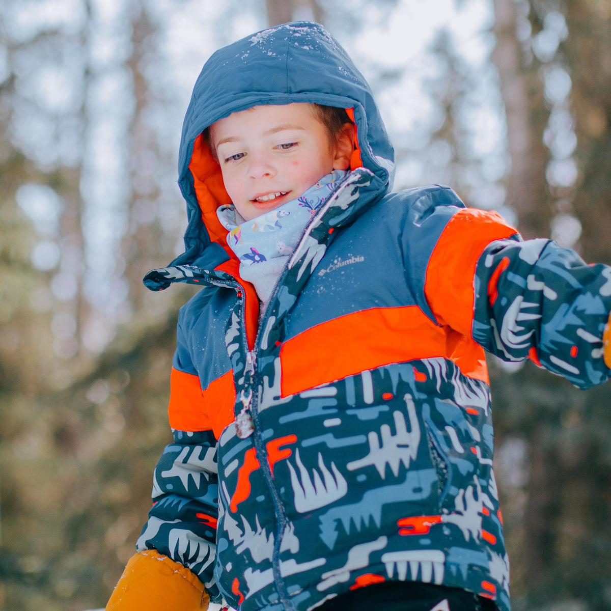 Kids Neckula Lined with Comfort Plush / Color-Downhill Glory