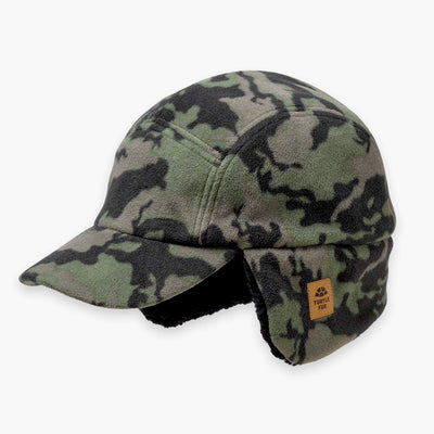 Printed Fleece Art Trapper with Comfort Lush / Color-Woodland Camo