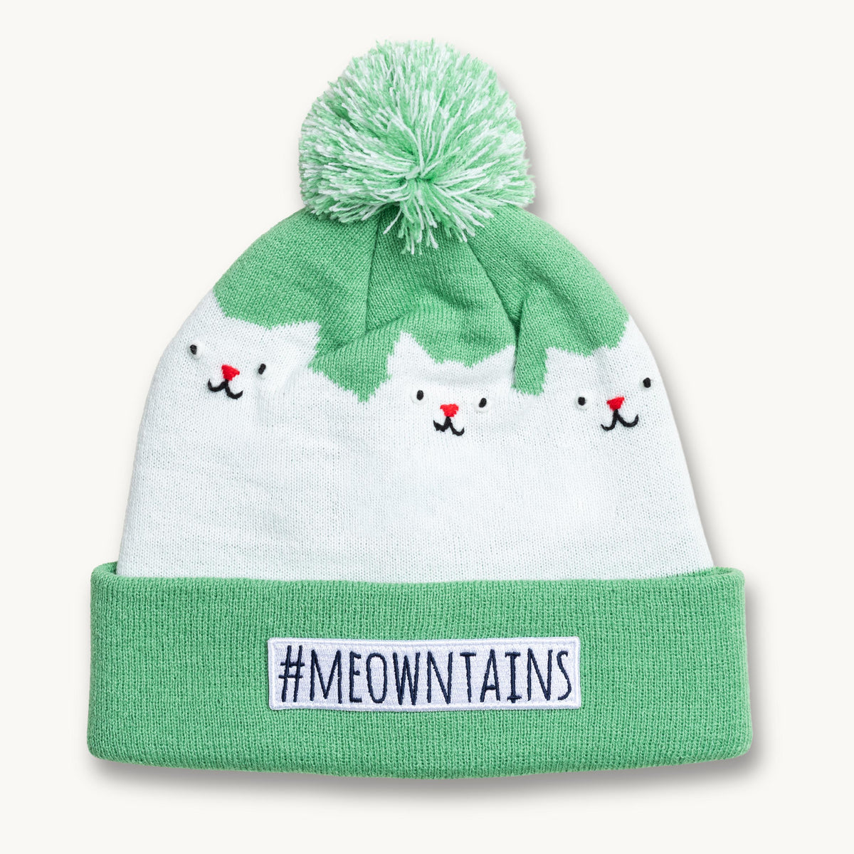 Kids #meowntains Pom / Color-Sea Green