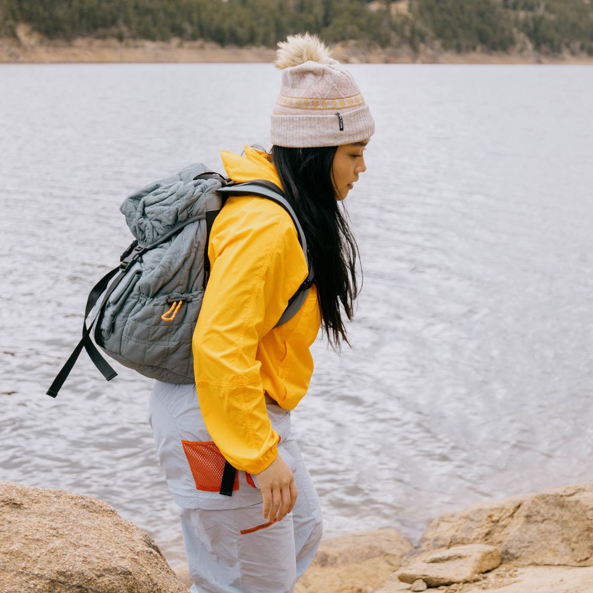 Recycled Ellen Beanie / Color-Silver