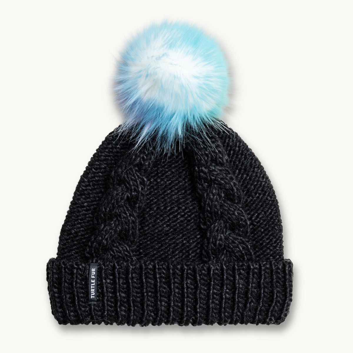 Youth Lizzy Faux Fur Pom / Color-Black