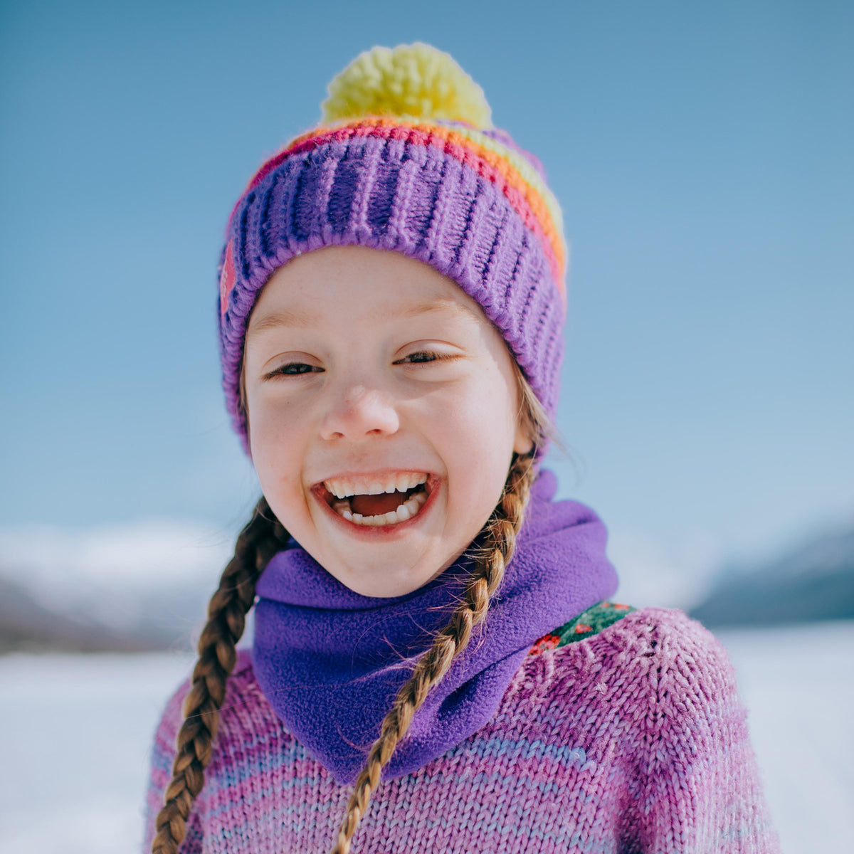 Youth Chelonia 150 Fleece Neck Warmer / Color-Amethyst